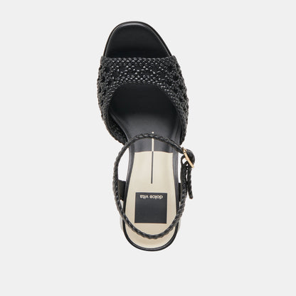 Dolce Vita SHOES PEYTEN WIDE HEELS BLACK WOVEN STELLA
 – Dolce Vita