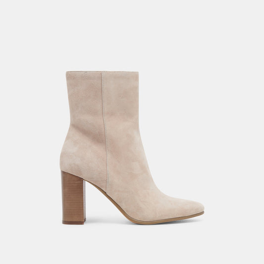 Dolce Vita SHOES Suzy Wide Taupe Suede Booties