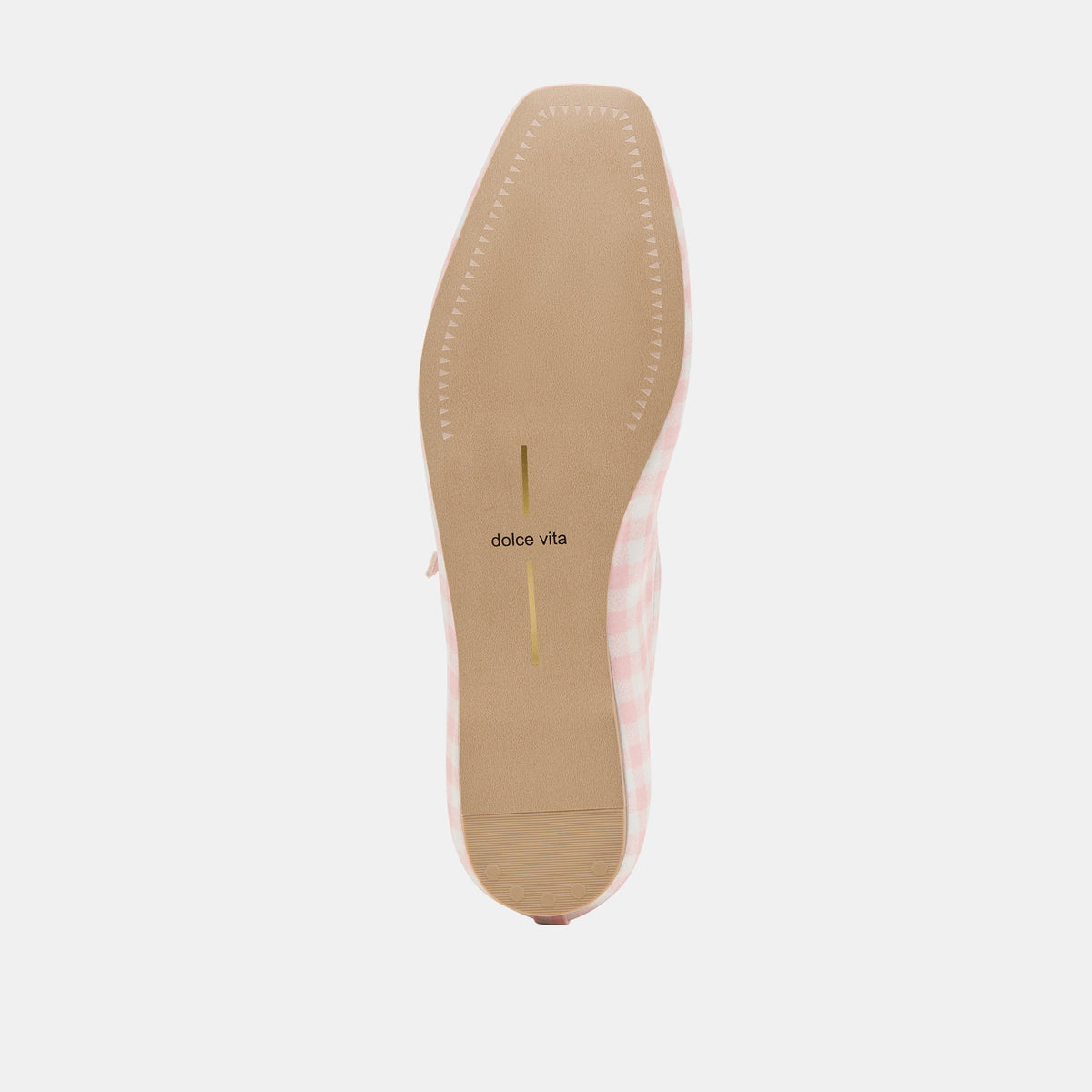 Dolce Vita SHOES Reyes X Byrdie Golf Pink Plaid Gingham Wide Ballet Flats