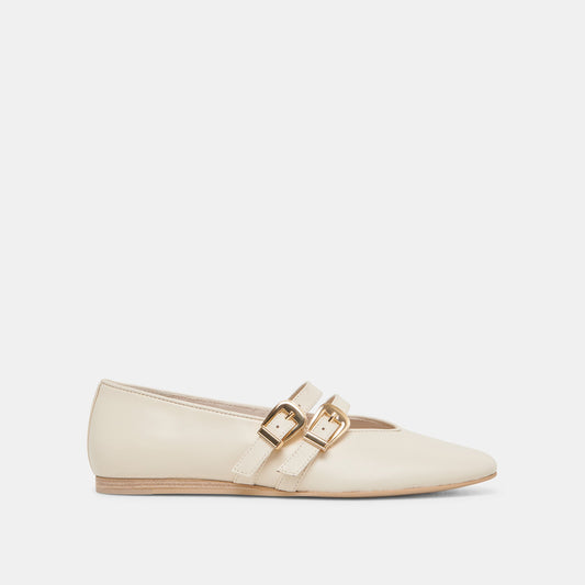 Dolce Vita SHOES BAYLEE WIDE BALLET FLATS IVORY LEATHER
 – Dolce Vita