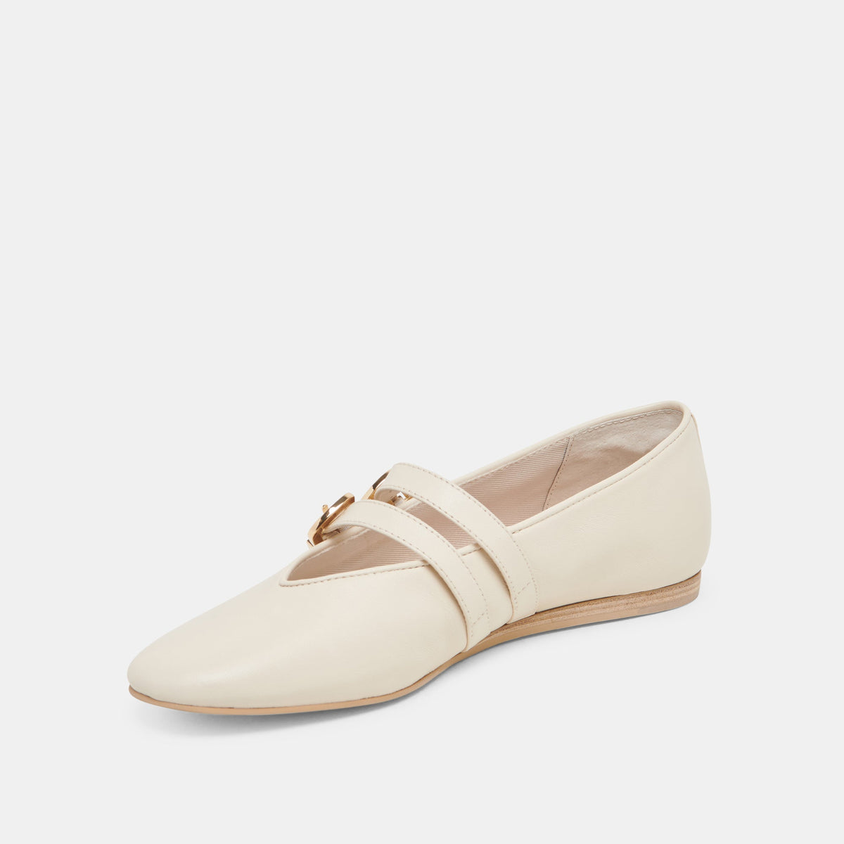 Dolce Vita SHOES BAYLEE WIDE BALLET FLATS IVORY LEATHER
 – Dolce Vita