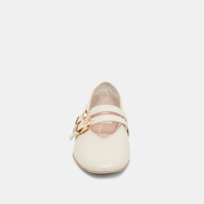 Dolce Vita SHOES BAYLEE WIDE BALLET FLATS IVORY LEATHER
 – Dolce Vita