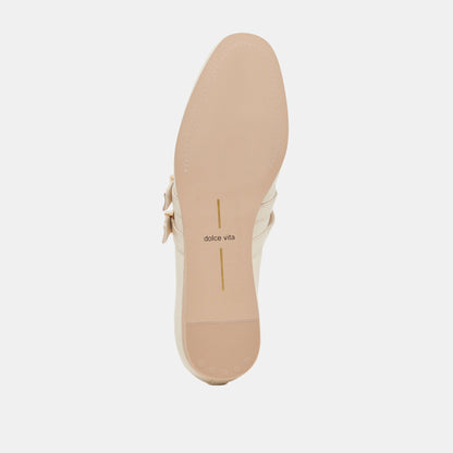 Dolce Vita SHOES BAYLEE WIDE BALLET FLATS IVORY LEATHER
 – Dolce Vita