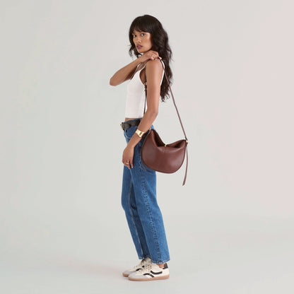 Dolce Vita HANDBAGS Burano Brown Leather Crossbody