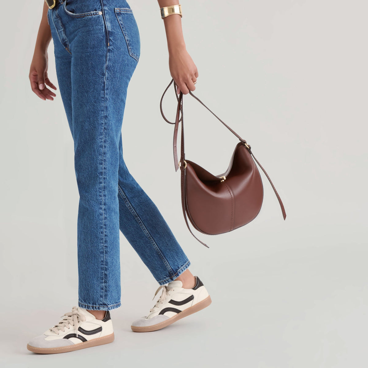 Dolce Vita HANDBAGS Burano Brown Leather Crossbody