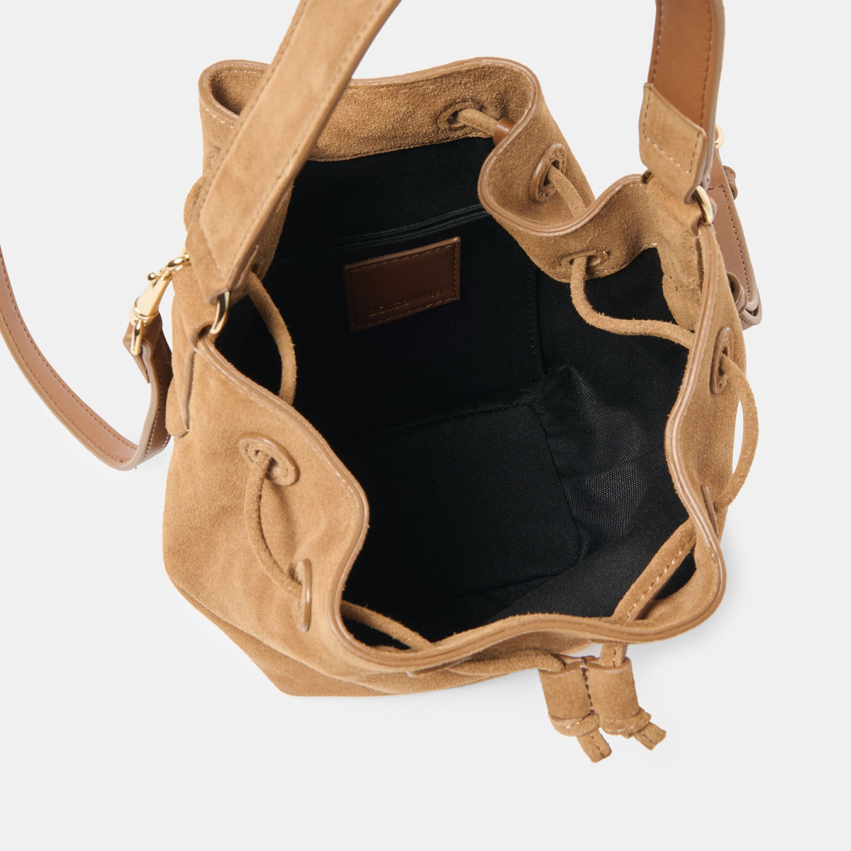 Dolce Vita HANDBAGS Amaru Brown Suede Crossbody