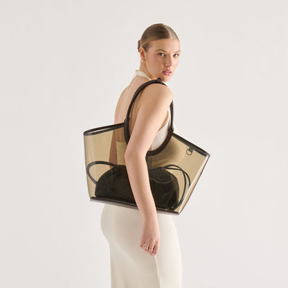 Dolce Vita HANDBAGS GISELLE Smoke Jelly Tote Shoulder Bag