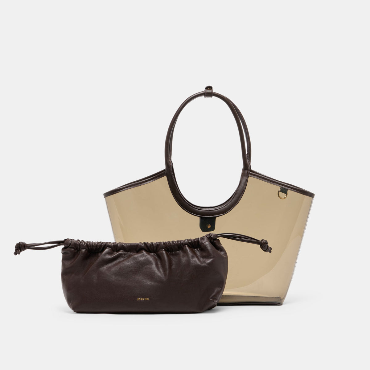 Dolce Vita HANDBAGS GISELLE Smoke Jelly Tote Shoulder Bag