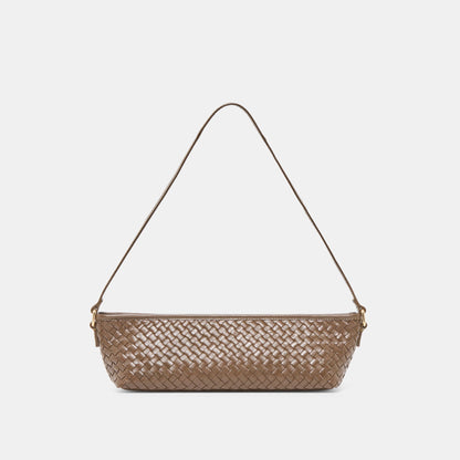 Dolce Vita HANDBAGS Savaii Brown Woven Leather Shoulder Bag