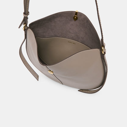 Dolce Vita HANDBAGS Burano Grey Leather Crossbody