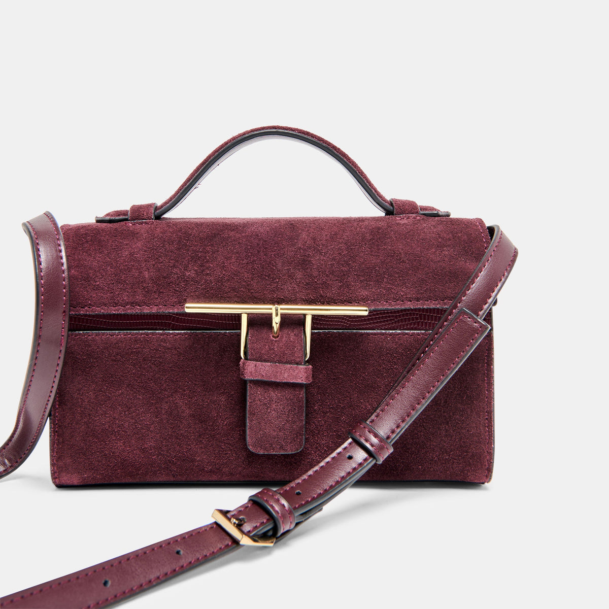 Dolce Vita HANDBAGS Zannone Burgundy Suede Crossbody