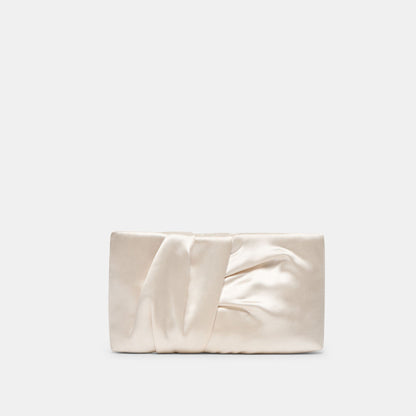 Dolce Vita HANDBAGS Rozey White Satin Clutch