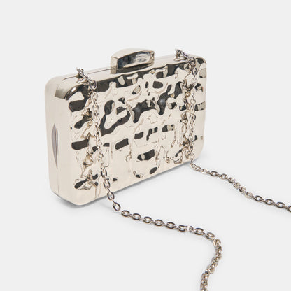 Dolce Vita HANDBAGS Delia Silver Metal Clutch