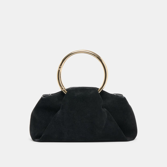 Dolce Vita HANDBAGS Channing Black Suede Handbag