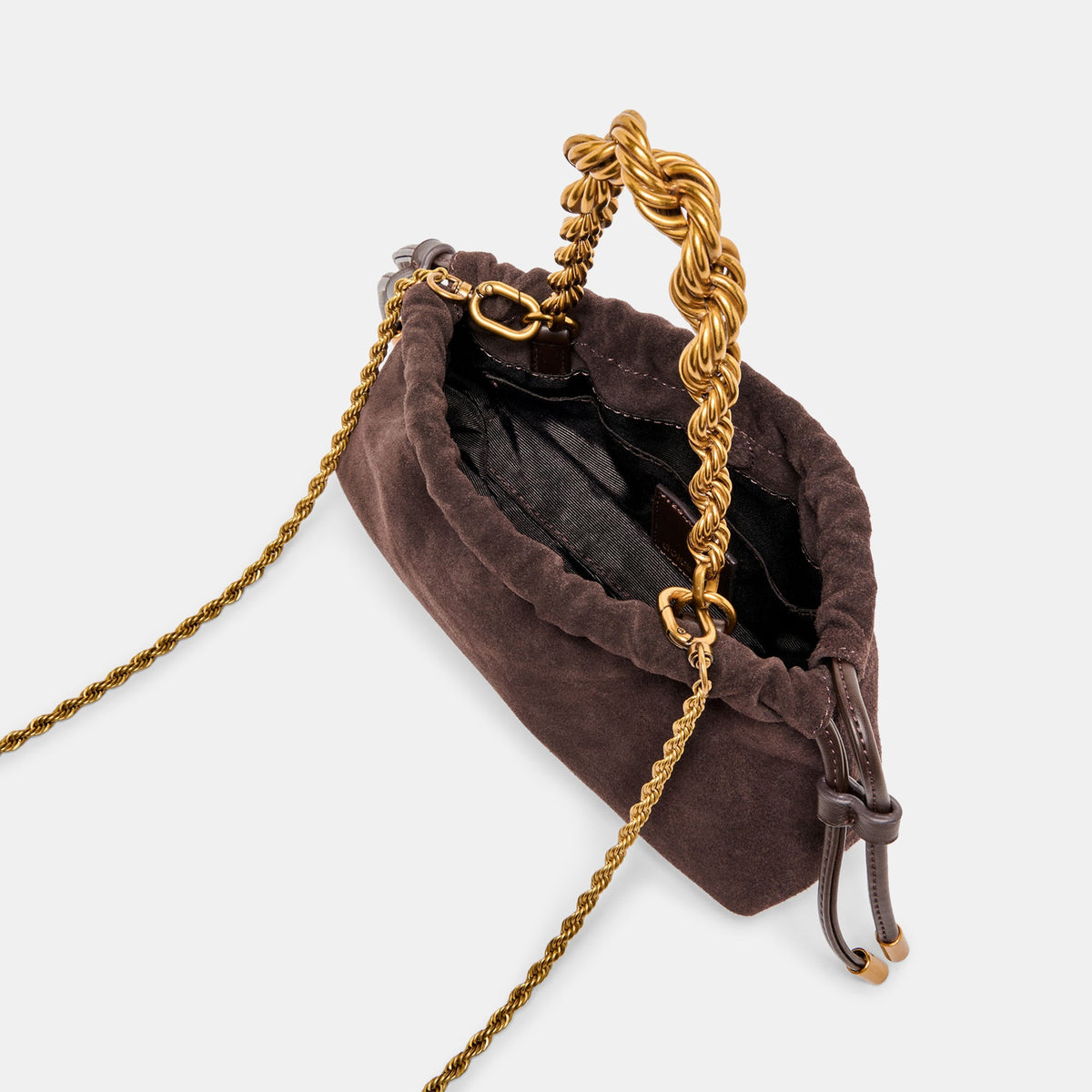 Dolce Vita HANDBAGS Cleo Espresso Suede Crossbody