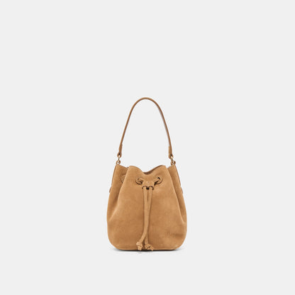 Dolce Vita HANDBAGS Amaru Brown Suede Crossbody