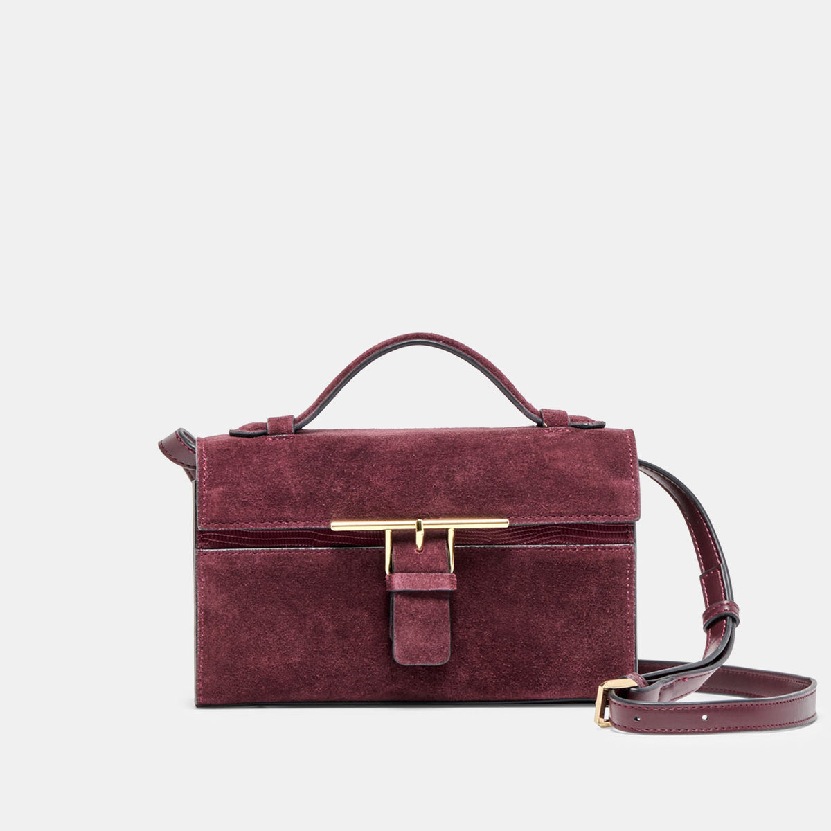 Dolce Vita HANDBAGS Zannone Burgundy Suede Crossbody