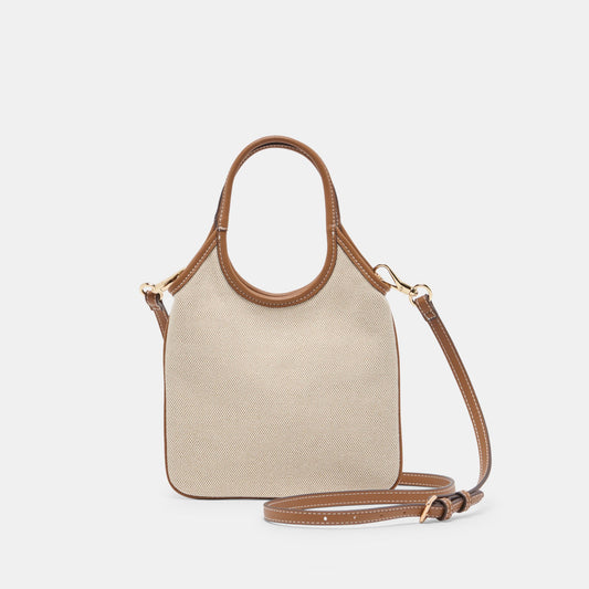 Dolce Vita HANDBAGS SYLVENE Natural Canvas Removable Crossbody Handbag