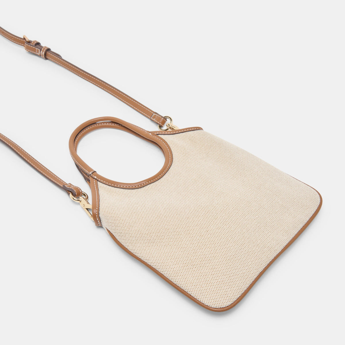 Dolce Vita HANDBAGS SYLVENE Natural Canvas Removable Crossbody Handbag