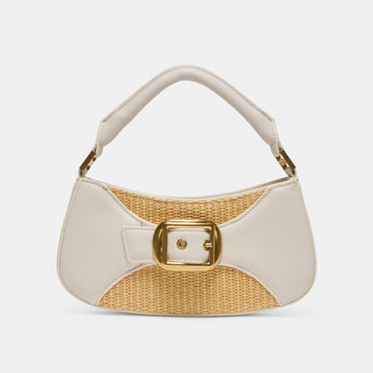 Dolce Vita HANDBAGS Nuala Raffia White Stella Handbag