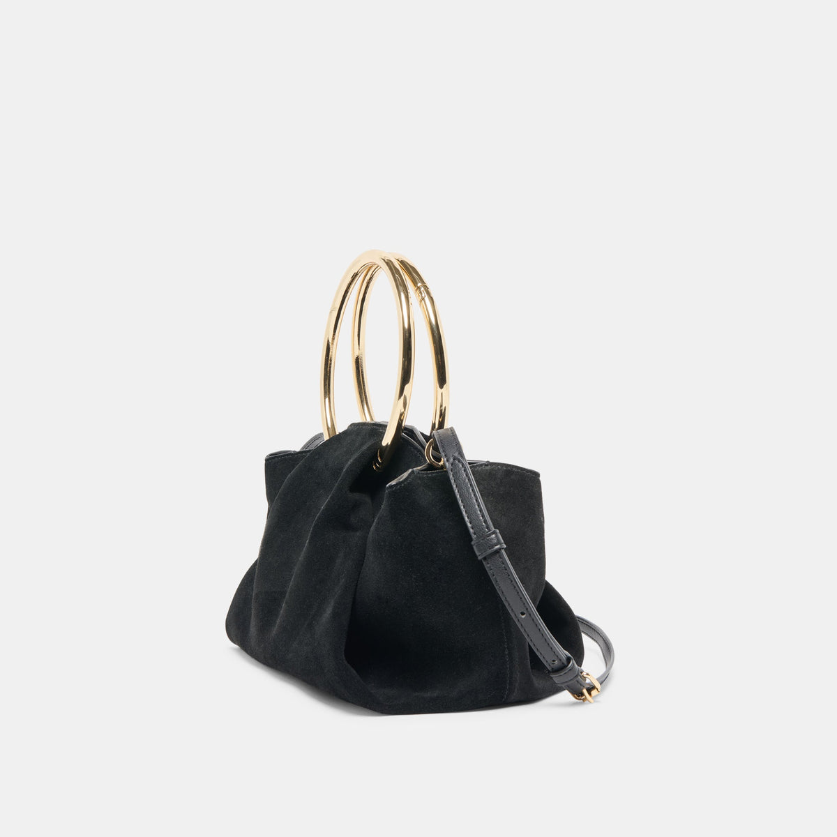 Dolce Vita HANDBAGS Channing Black Suede Handbag