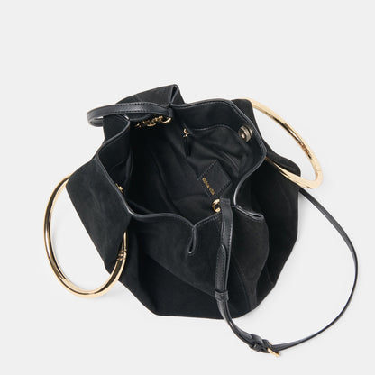Dolce Vita HANDBAGS Channing Black Suede Handbag