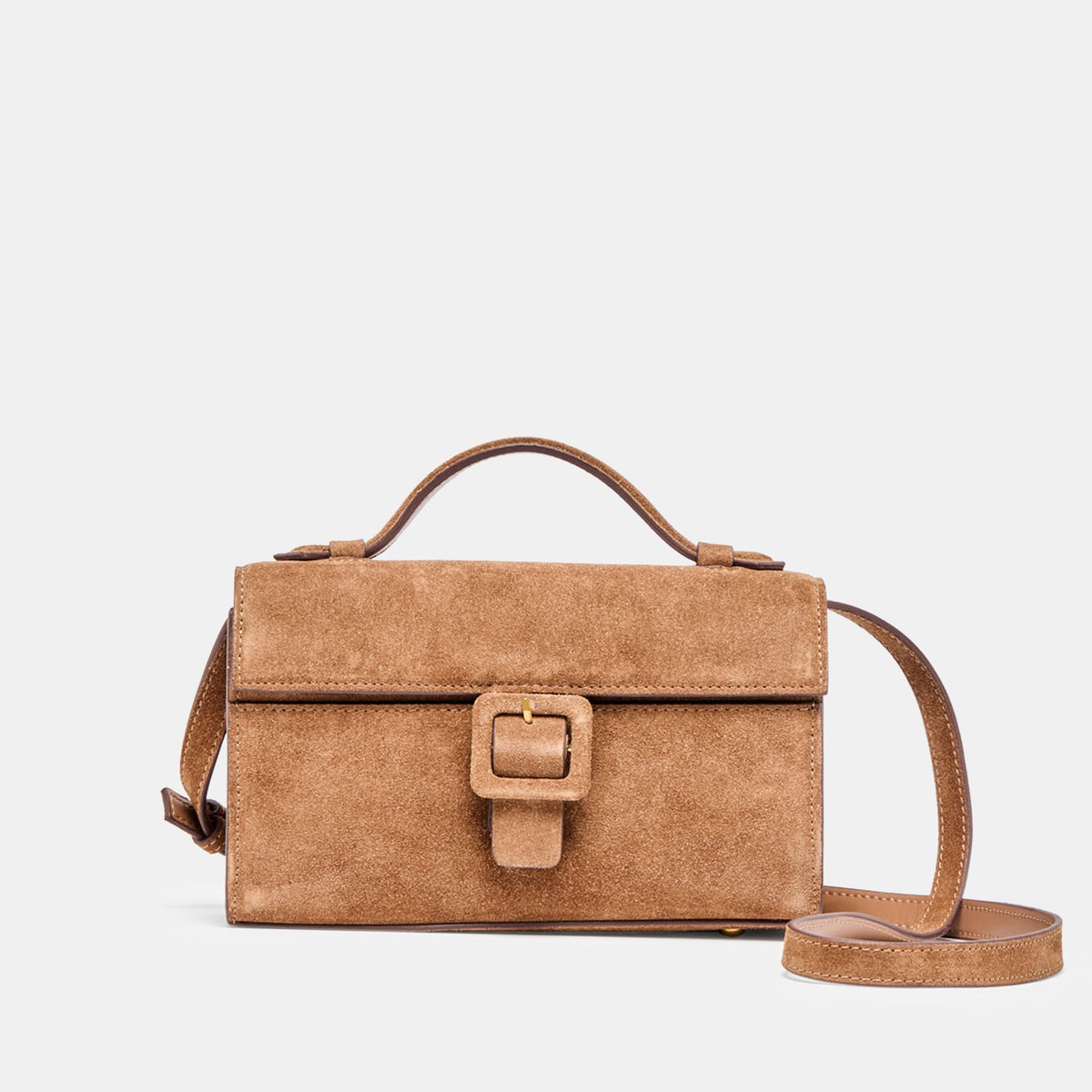 Dolce Vita HANDBAGS Chris Camel Suede Crossbody