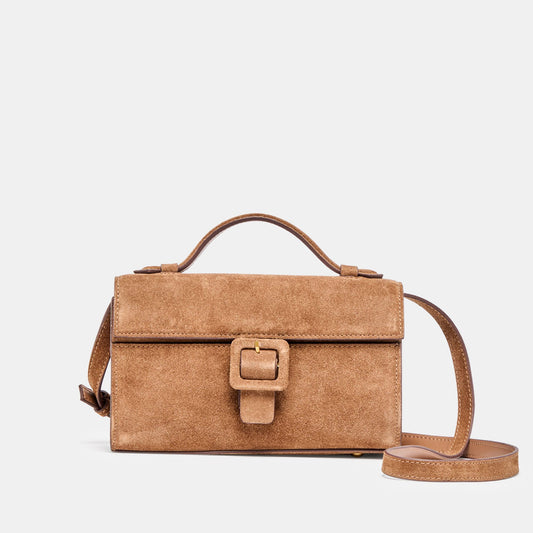 Dolce Vita HANDBAGS Chris Camel Suede Crossbody