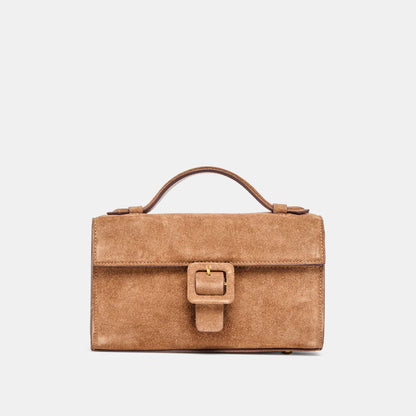Dolce Vita HANDBAGS Chris Camel Suede Crossbody