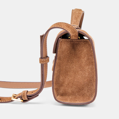 Dolce Vita HANDBAGS Chris Camel Suede Crossbody