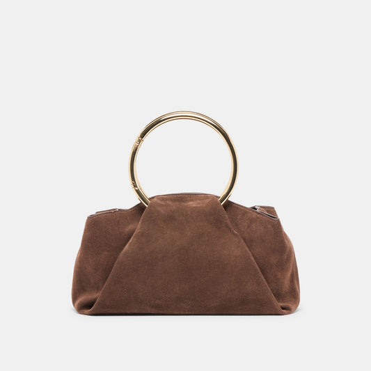 Dolce Vita HANDBAGS Channing Espresso Suede Handbag