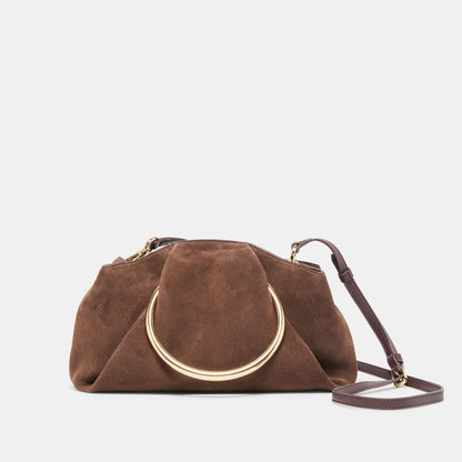 Dolce Vita HANDBAGS Channing Espresso Suede Handbag