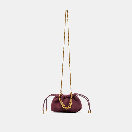 Dolce Vita HANDBAGS Cleo Burgundy Suede Crossbody