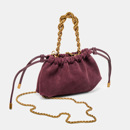 Dolce Vita HANDBAGS Cleo Burgundy Suede Crossbody