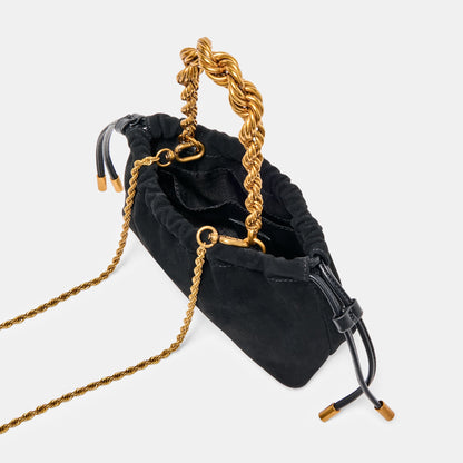 Dolce Vita HANDBAGS Cleo Black Suede Crossbody