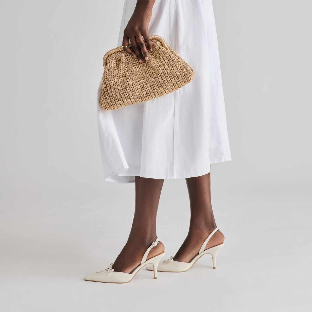 Dolce Vita HANDBAGS Ione Gold Crochet Clutch