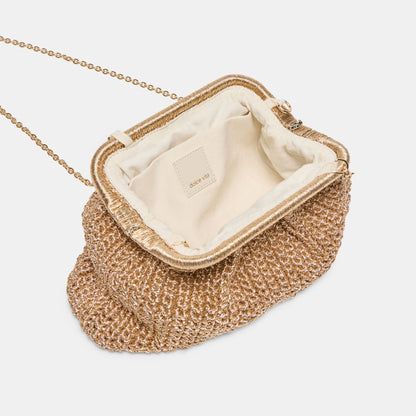 Dolce Vita HANDBAGS Ione Gold Crochet Clutch