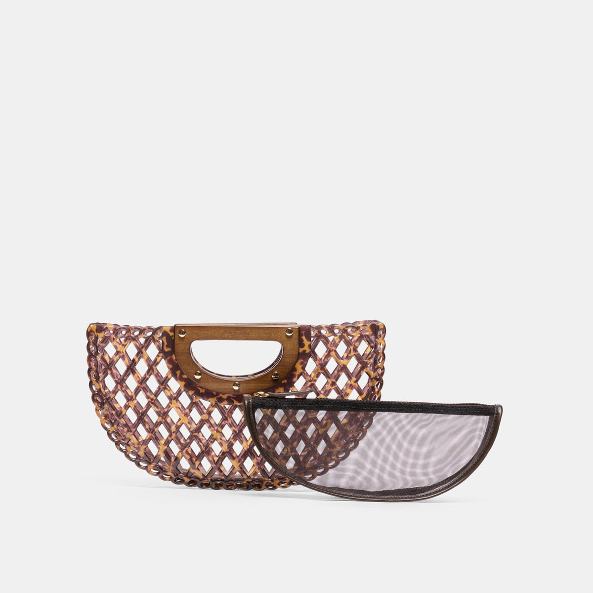 Dolce Vita HANDBAGS Solandra Tortoise Jelly Clutch