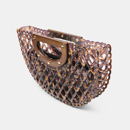Dolce Vita HANDBAGS Solandra Tortoise Jelly Clutch