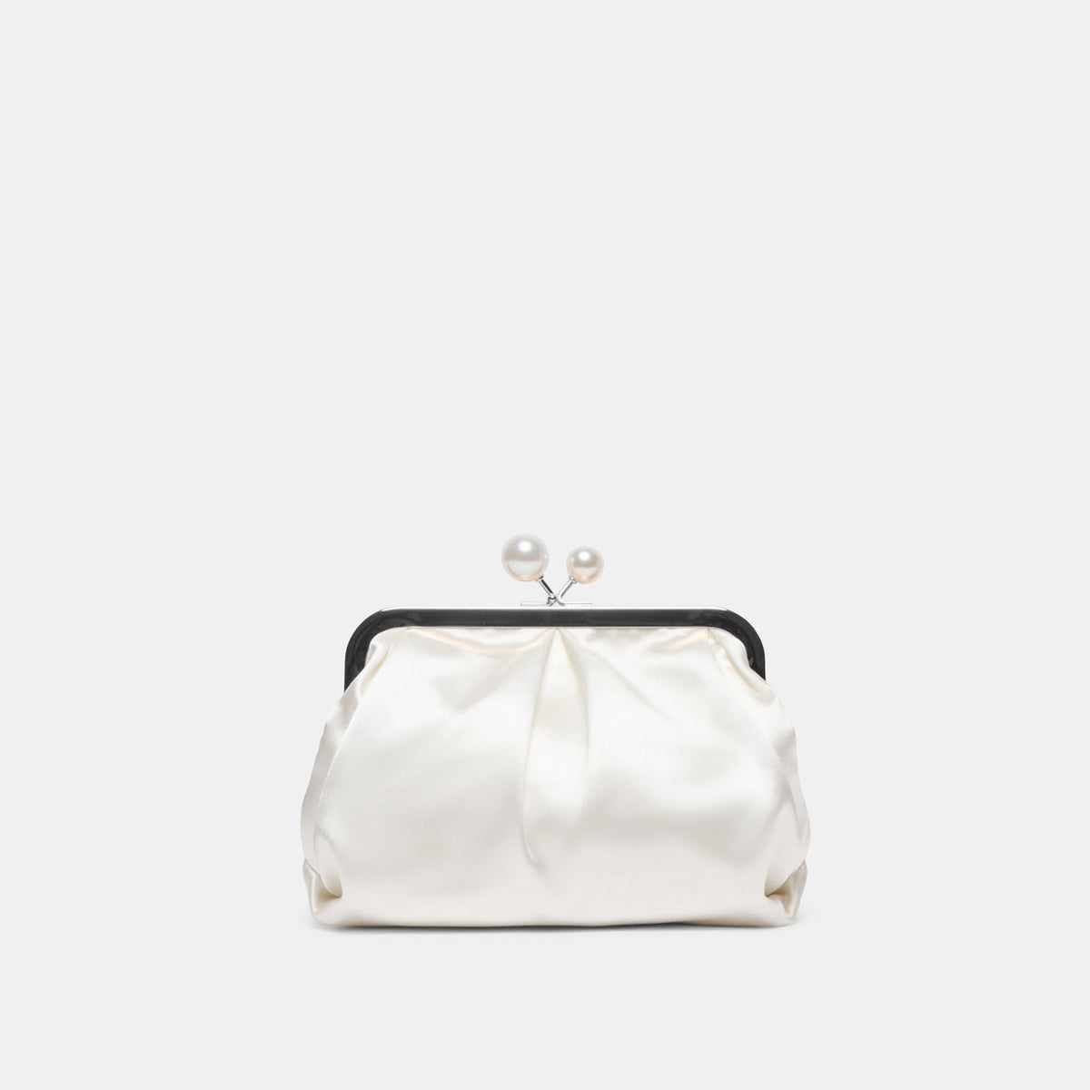 Dolce Vita HANDBAGS Kendall White Satin Clutch