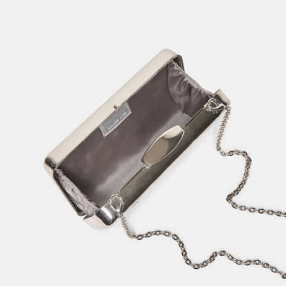 Dolce Vita HANDBAGS Delia Silver Metal Clutch