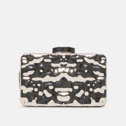 Dolce Vita HANDBAGS Delia Silver Metal Clutch