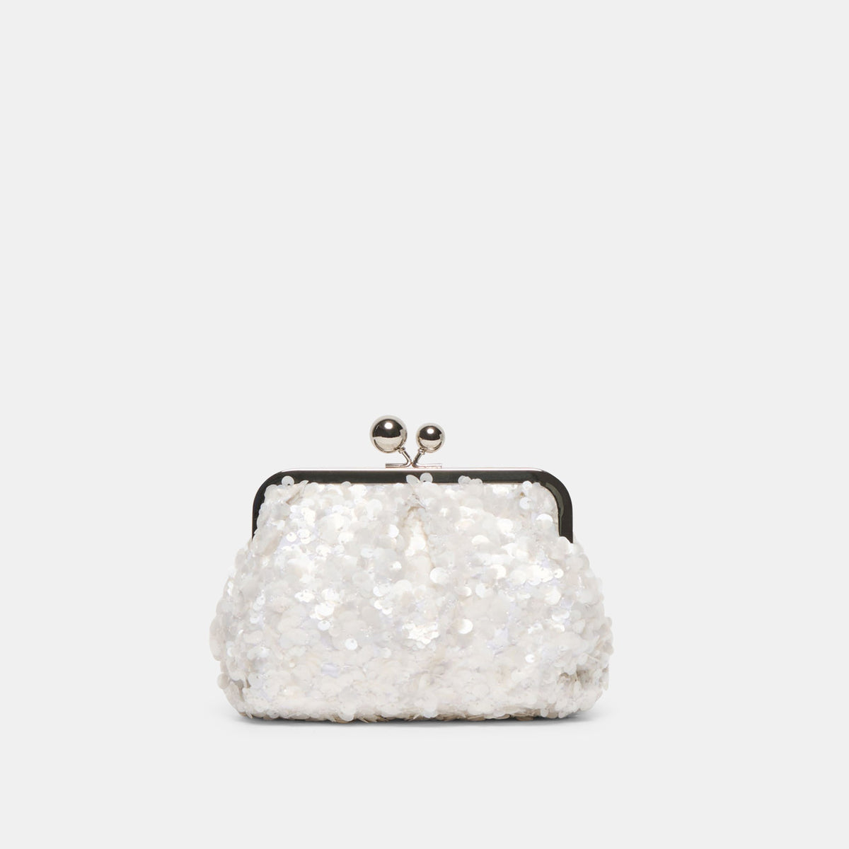 Dolce Vita HANDBAGS Kendall White Sequin Clutch