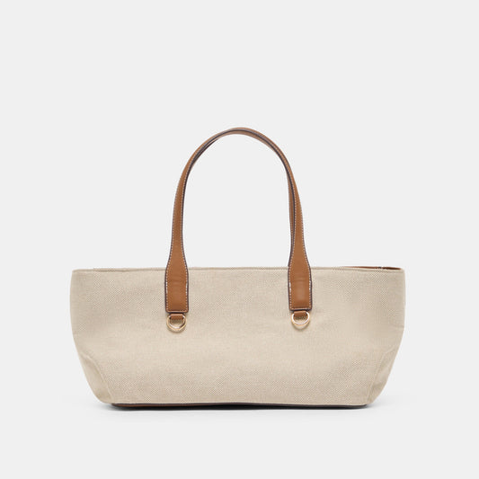 Dolce Vita HANDBAGS CLARINA Natural Canvas Shoulder Bag