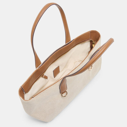 Dolce Vita HANDBAGS CLARINA Natural Canvas Shoulder Bag