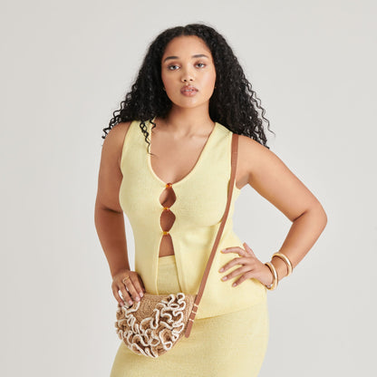 Dolce Vita HANDBAGS Atrani Natural Raffia Crossbody