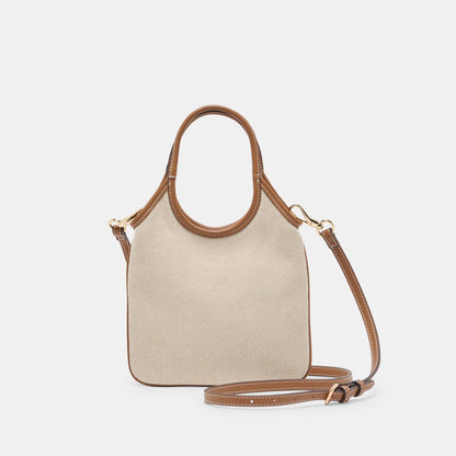 Dolce Vita HANDBAGS SYLVENE Natural Canvas Removable Crossbody Handbag