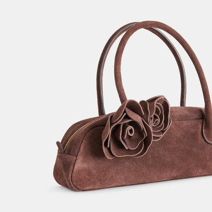 Dolce Vita HANDBAGS Boracay Chocolate Suede Shoulder Bag