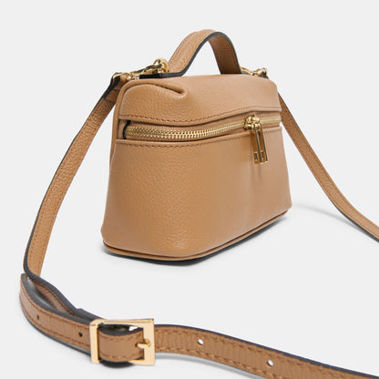 Dolce Vita HANDBAGS Leony Tan Leather Crossbody