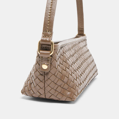 Dolce Vita HANDBAGS Savaii Brown Woven Leather Shoulder Bag
